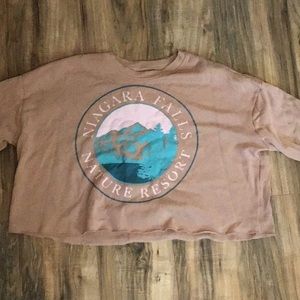Niagara Falls cropped GRAYSON/THREADS soft sweatshirt